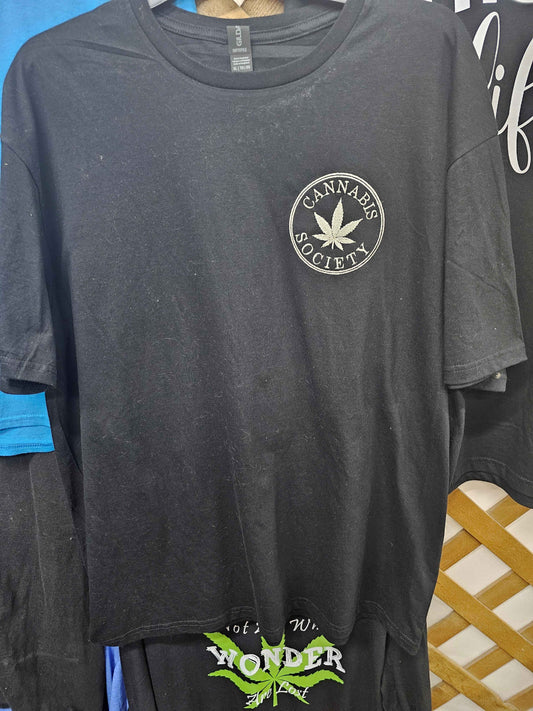 CANNABIS COLLECTION - CANNABIS SOCIETY EMBROIDERED TEE